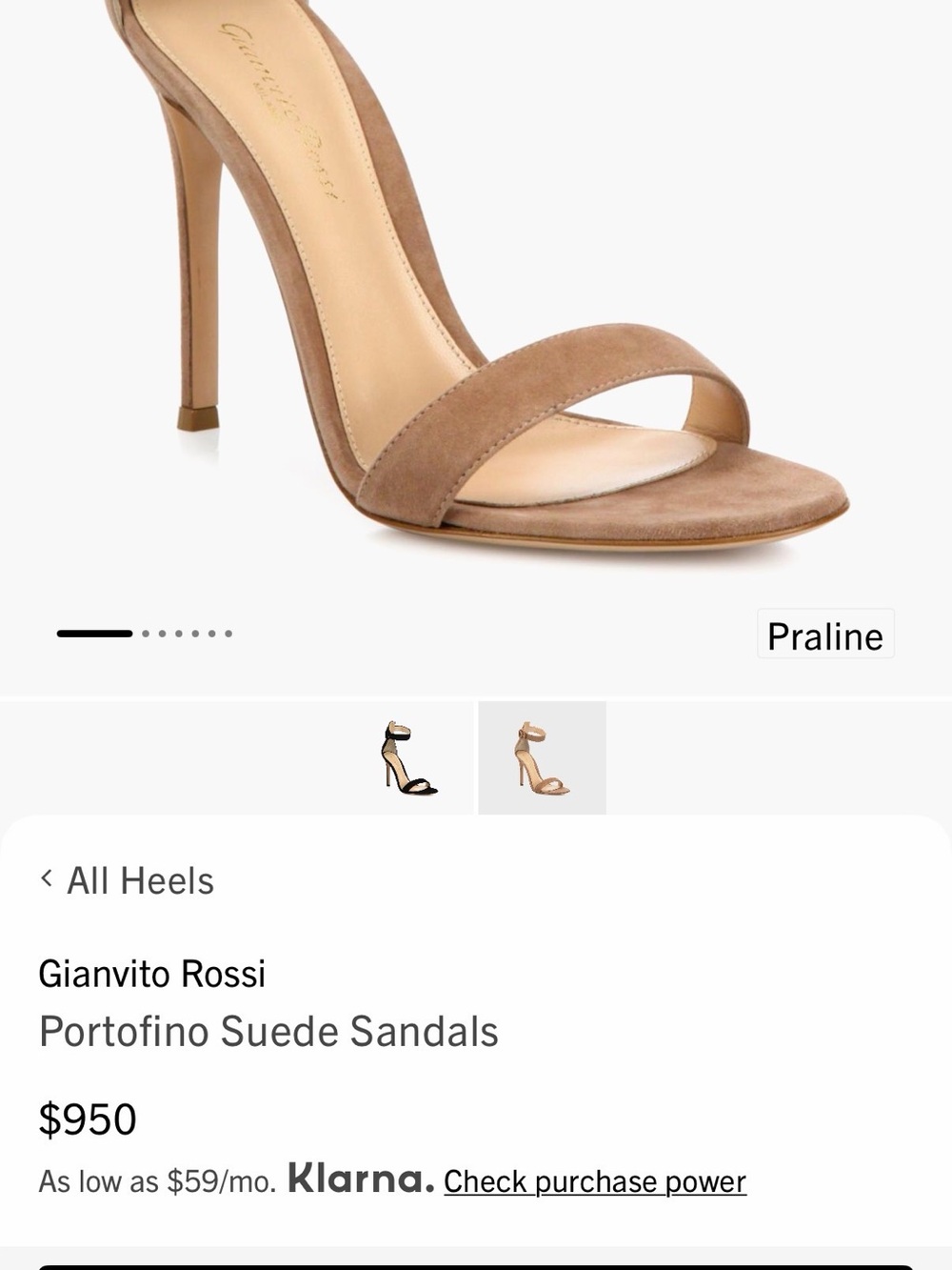 Gianvito Rossi PortofinoTan Suede Ankle-Strap Stiletto Sandals - Picture 14 of 16